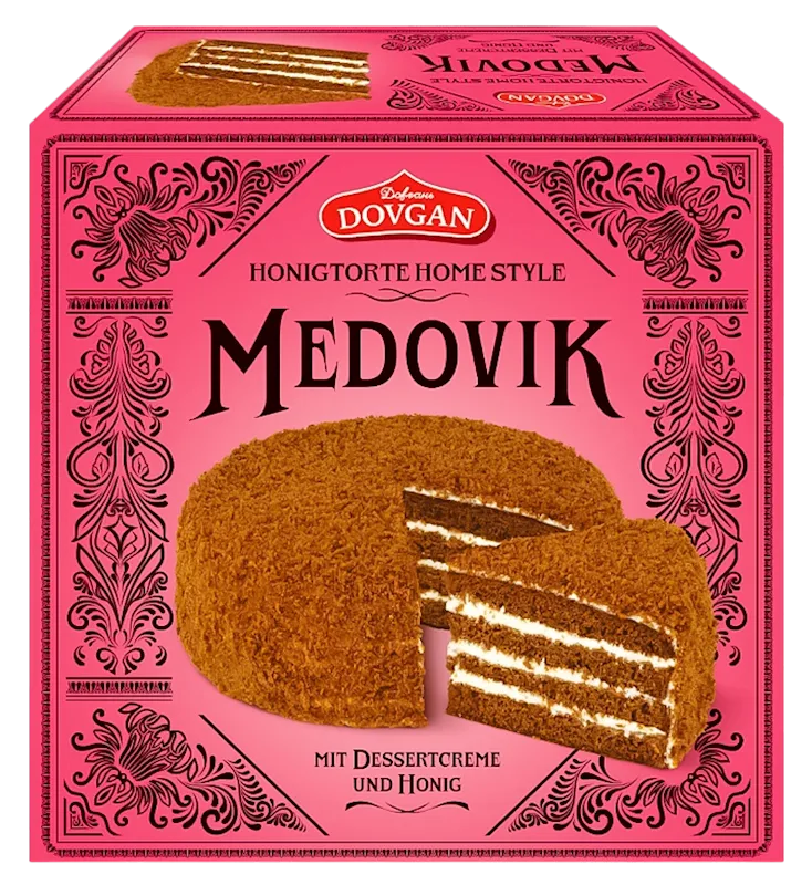 CAKE MEDOVIK W/CREAM&HONEY 4/1000GR DOVGAN NUS91761000