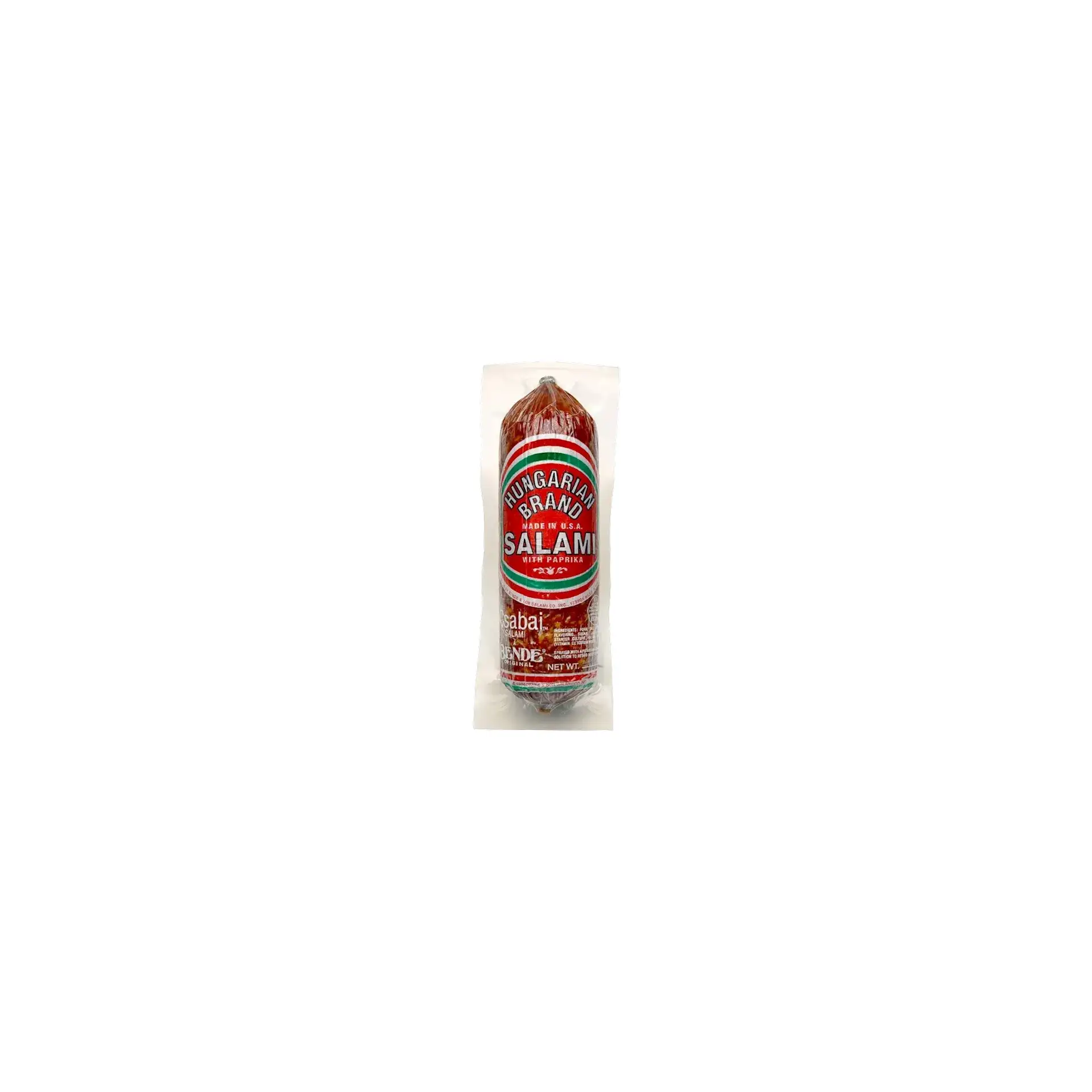 SALAMI CSABAI HUNGARIAN STYLE W/PAPRIKA 40/33LB CHUNK BENDE N1141