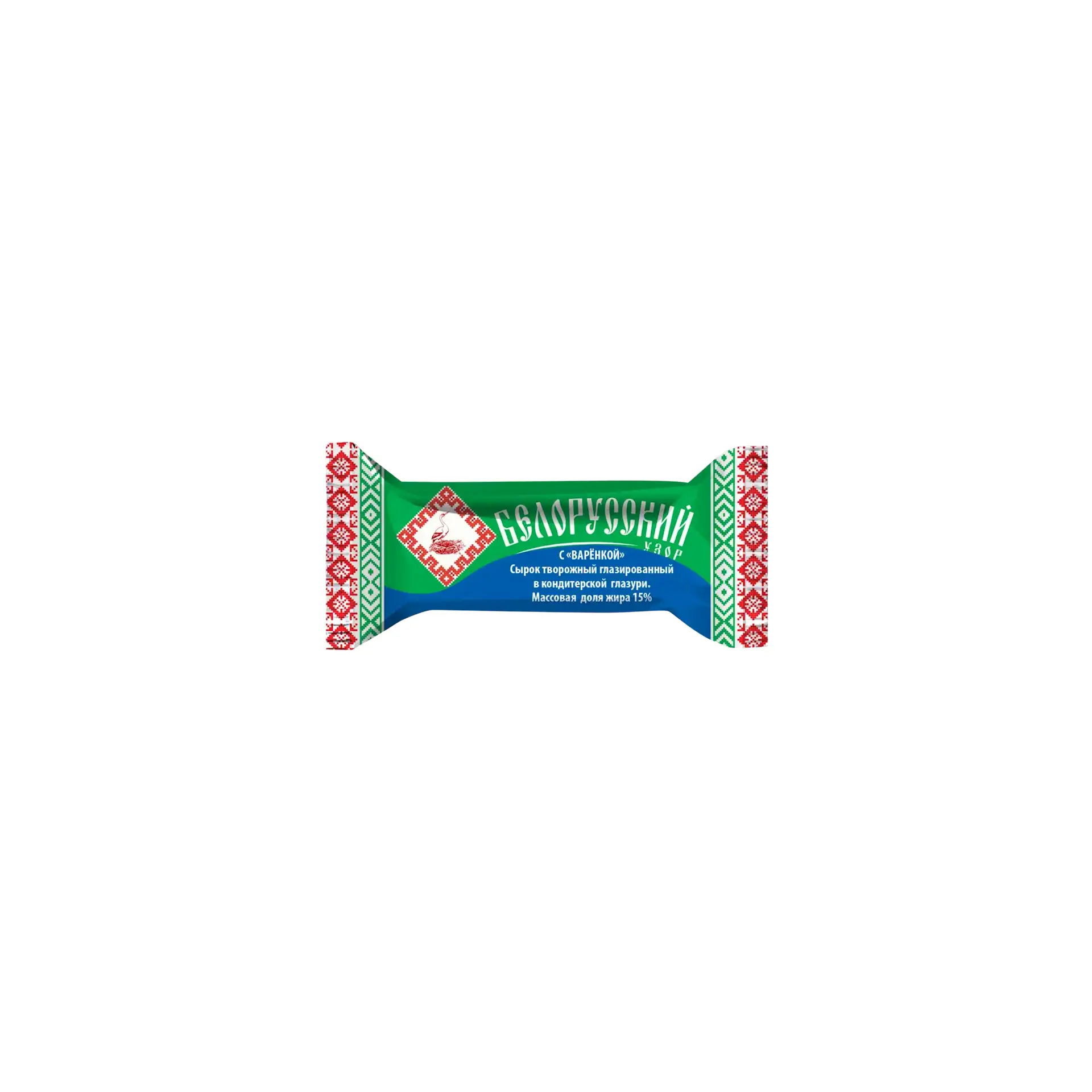 CHEESE BAR VARENKA GLAZED 15% 12/45GR BELORUSSKIY UZOR