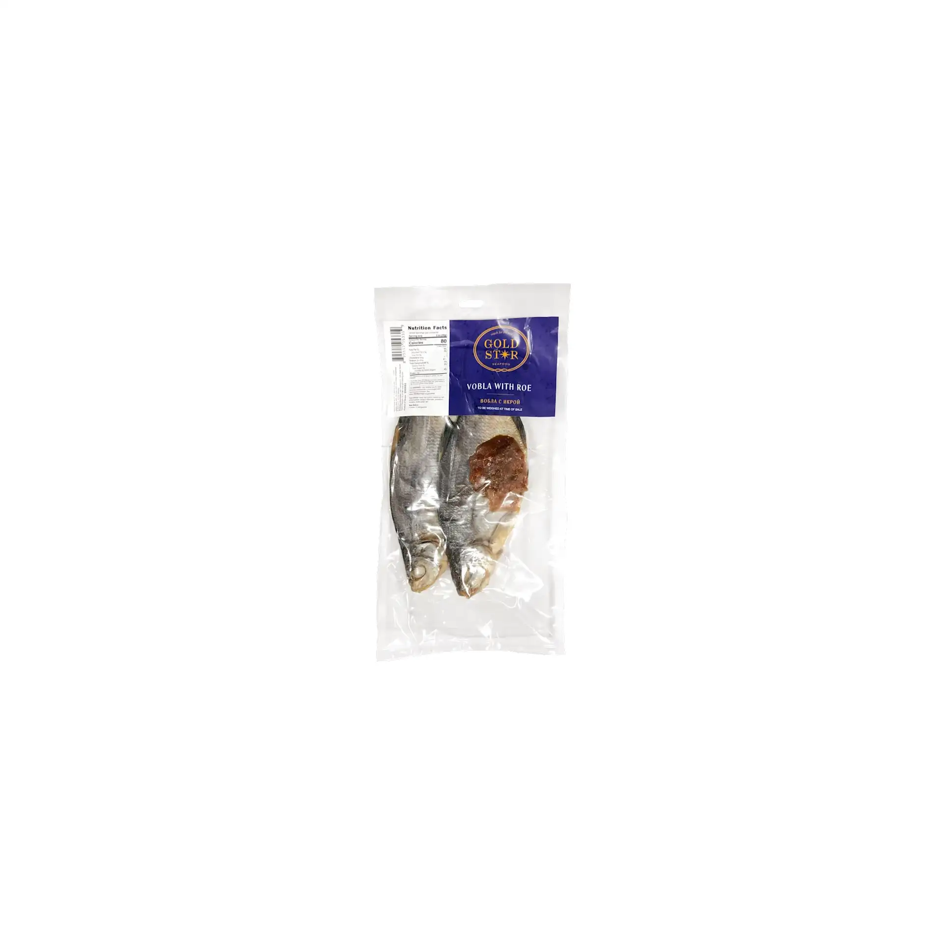 DRIED VOBLA W/ROE 4/1.2LB GOLD STAR