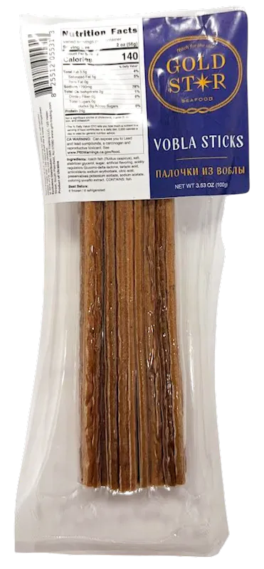 DRIED VOBLA STICKS 12/100GR GOLD STAR