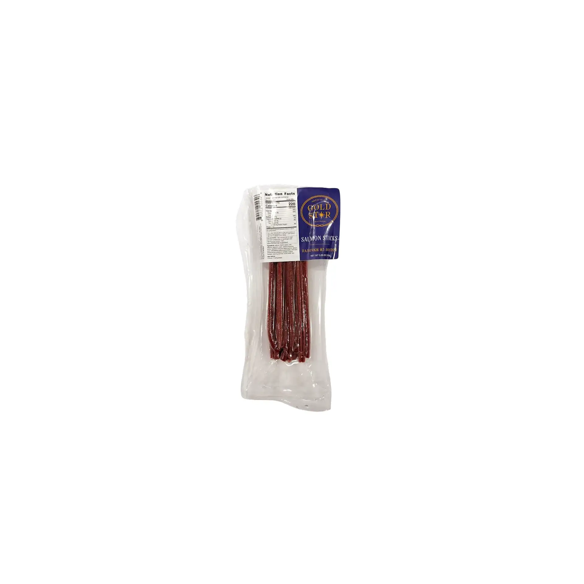 DRIED SALMON STICKS 12/100GR GOLD STAR
