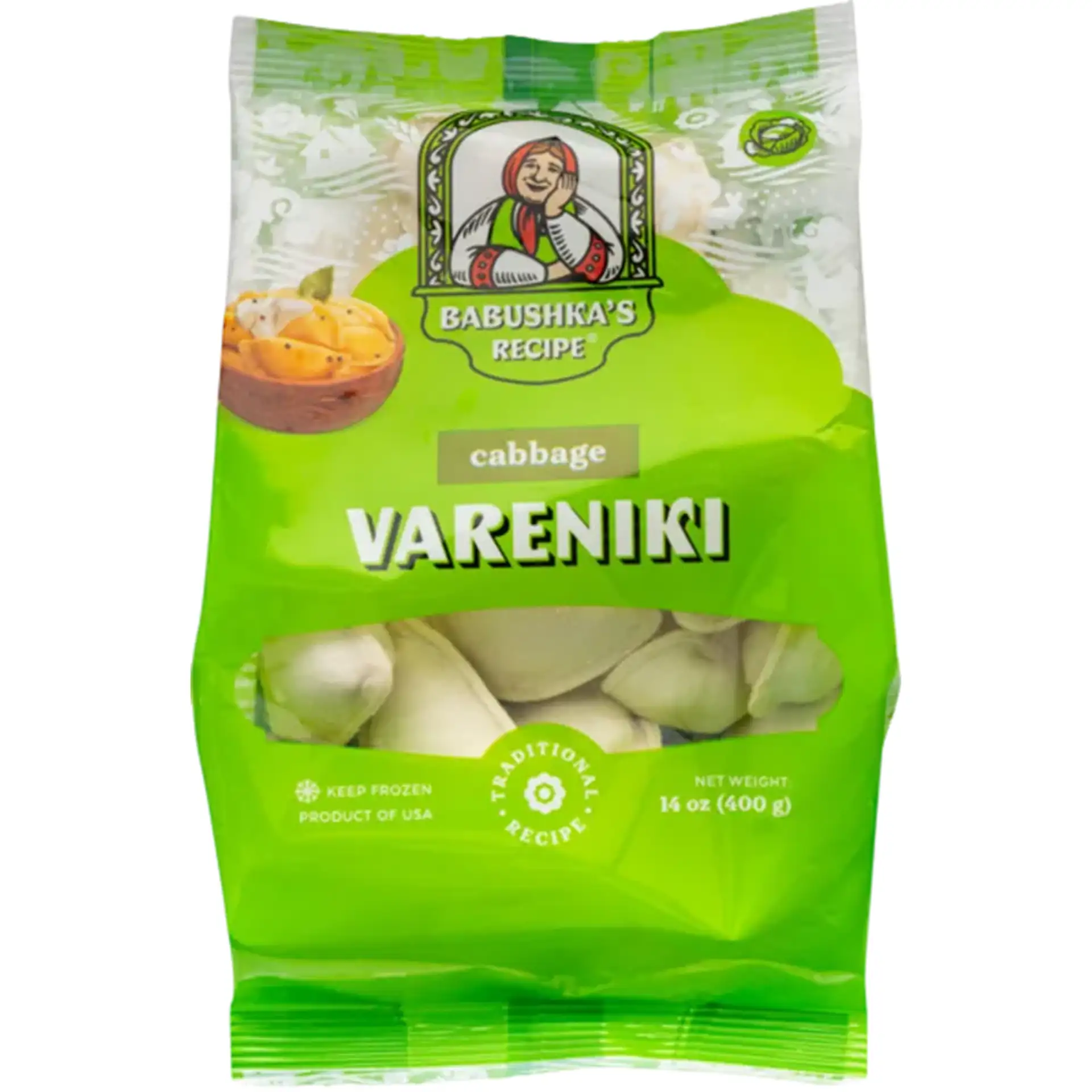 VARENIKI W/CABBAGE 8/400GR BABUSHKA'S RECIPE