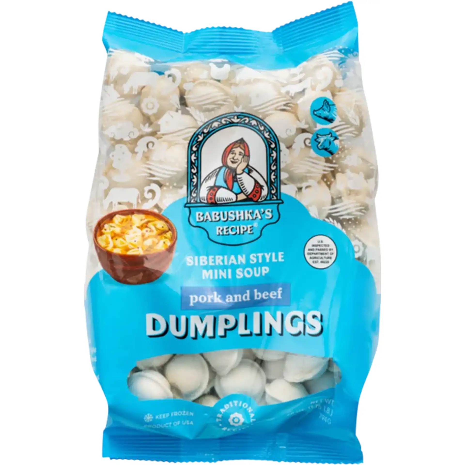 DUMPLINGS MINI SOUP SIBERIAN STYLE 6/800GR BABUSHKA'S RECIPE