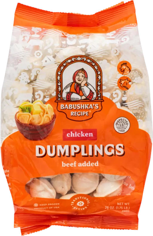 DUMPLINGS W/CHICKEN&BEEF 6/800GR BABUSHKA'S RECIPE