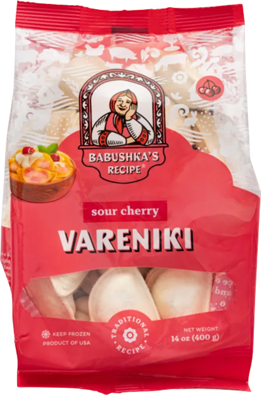 VARENIKI W/SOUR CHERRY 8/400GR BABUSHKA'S RECIPE