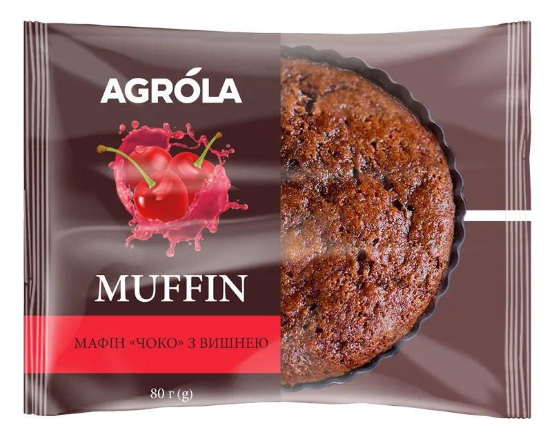 MUFFIN 39530 CHOCO W/CHERRY BANDINELLI 18/80GR HLIBPROM-AGROLA