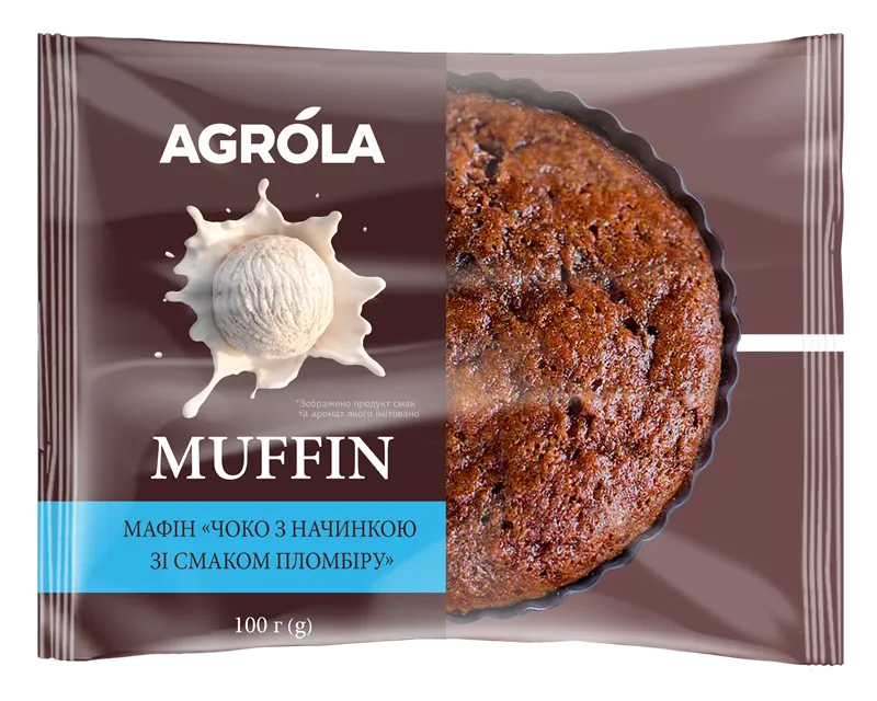 MUFFIN 39592 VANILLA W/PLOMBIR FLAVOR BANDINELLI 18/100GR HLIBPROM-AGROLA