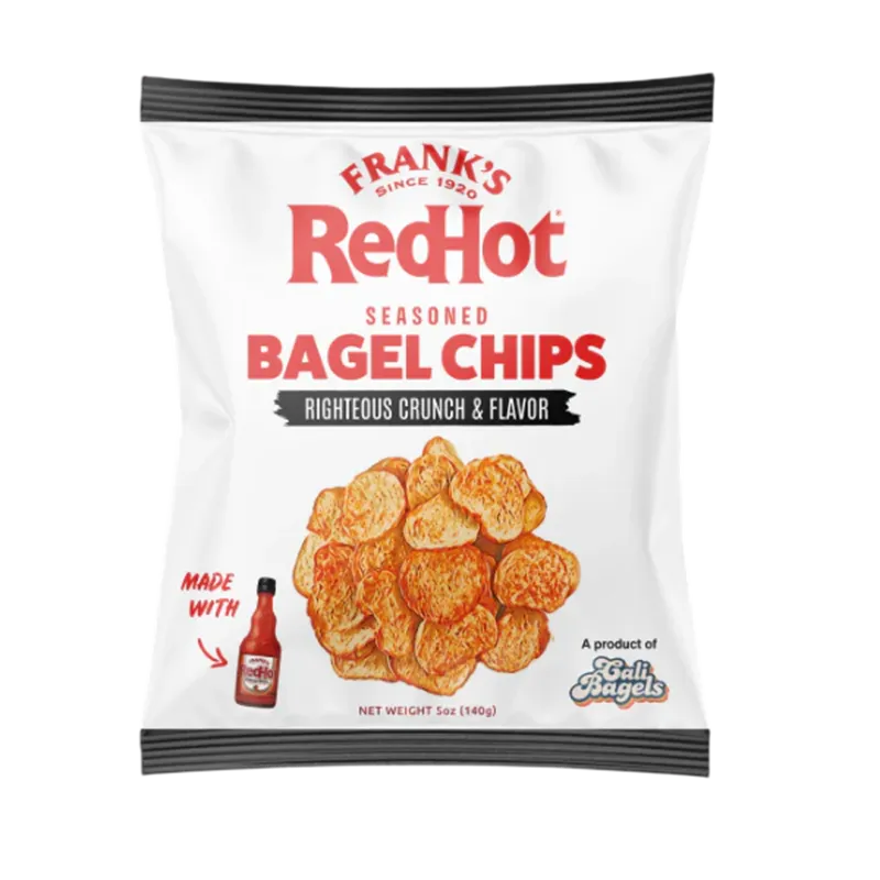 BAGEL CHIPS SEASONED 12/140GR FRANK'S RED HOT