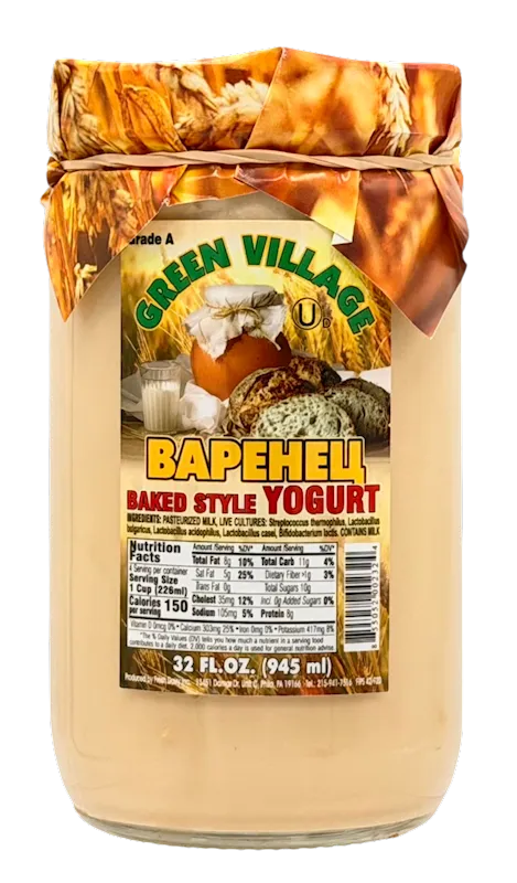 YOGURT BAKED STYLE VARENEC 12/945ML GREEN VILLAGE