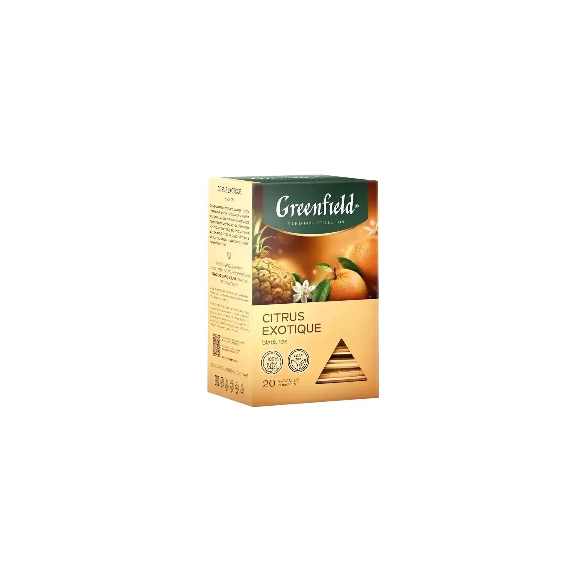 TEA BLACK CITRUS EXOTIQUE PYRAMIDS 8/(20X1.8GR) GREENFIELD N1985-08