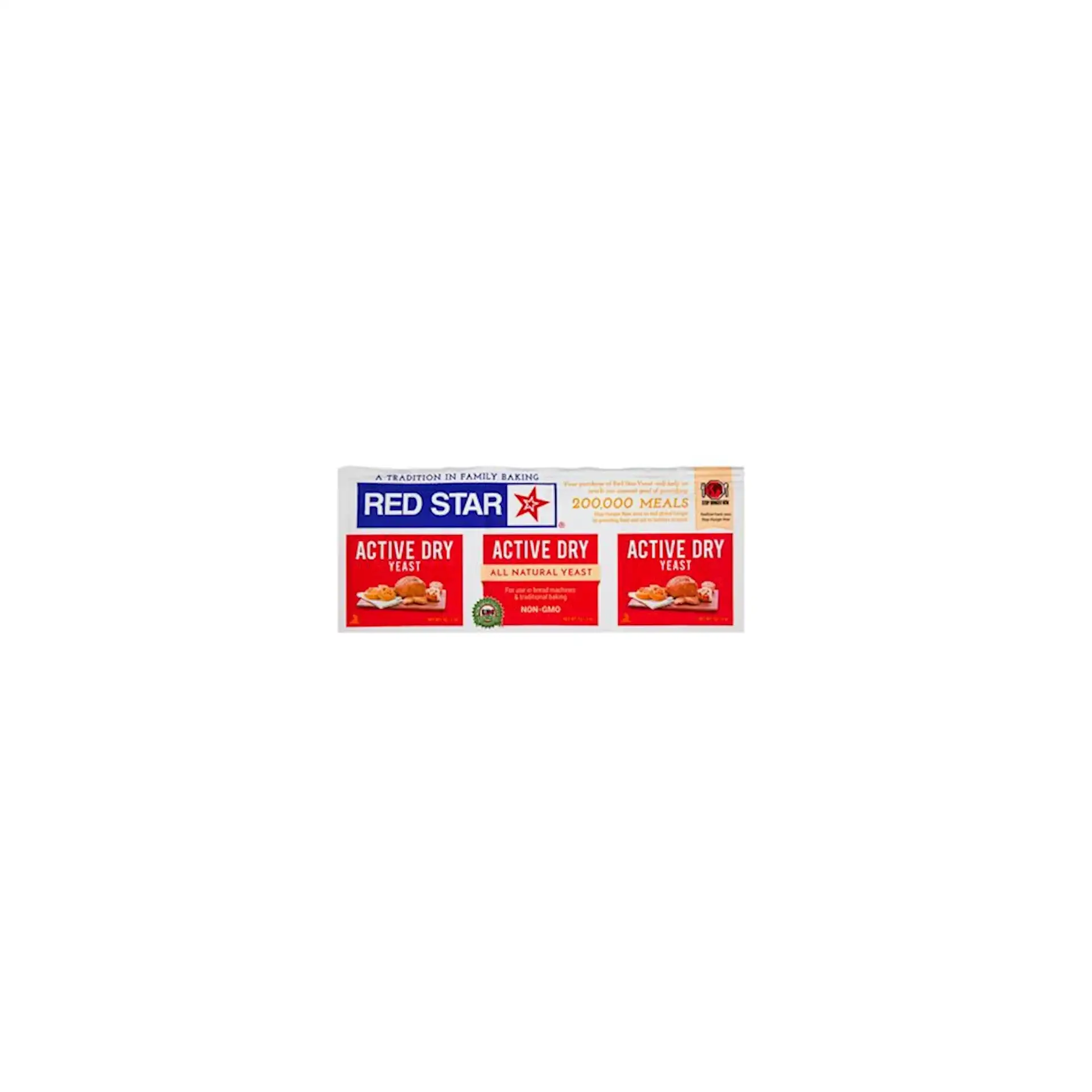 YEAST ACTIVE DRY KOSHER 18/3/7GR RED STAR USA N00095(2)