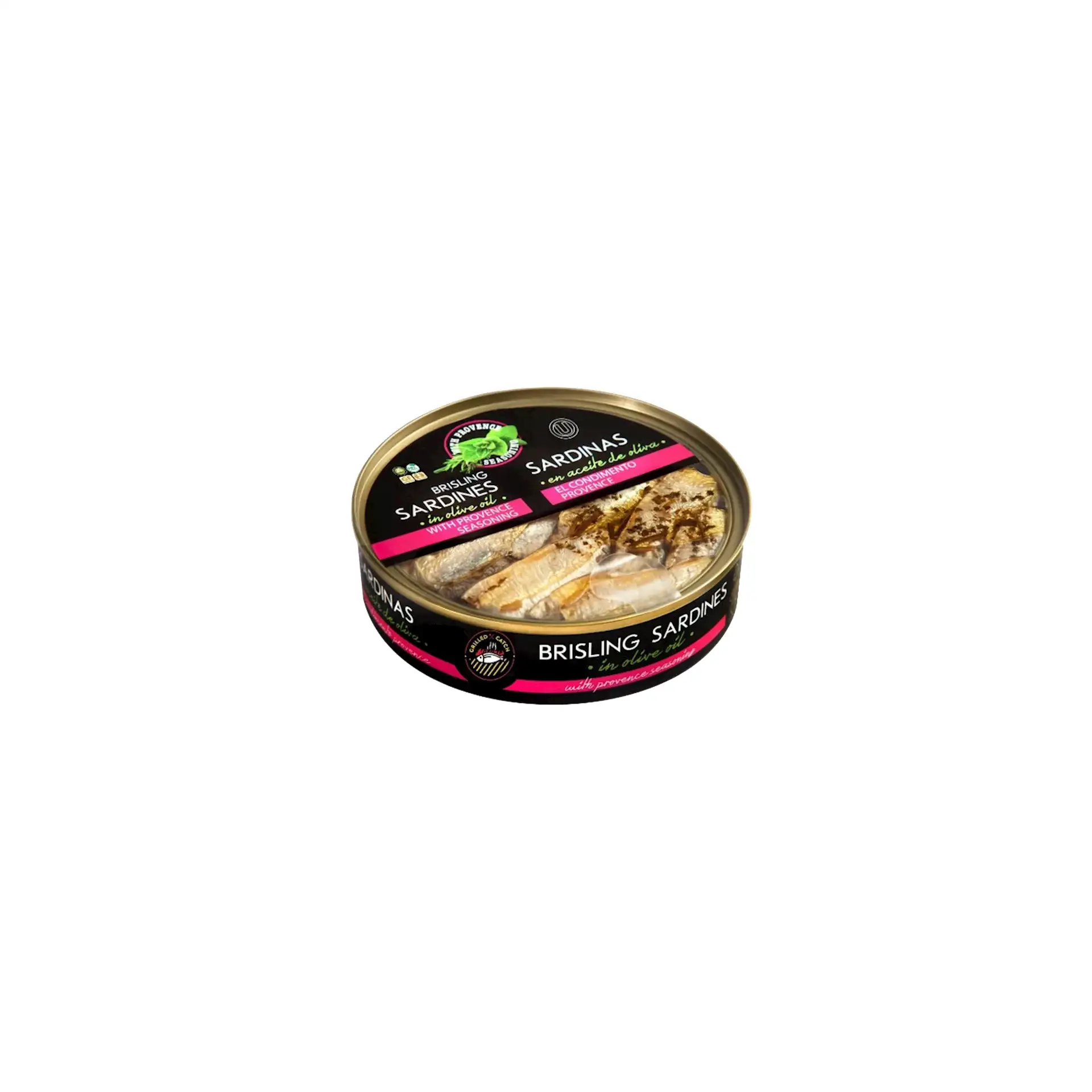 BRISLING SARDINES IN OLIVE OIL W/PROVENCE SEASONING E/O 10/160GR BRIVAIS VILNIS (4) N6624