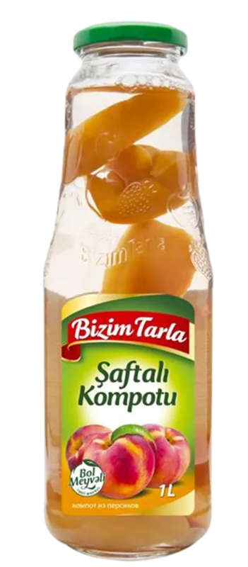 COMPOTE PEACH 12/1L BIZIM TARLA N15006