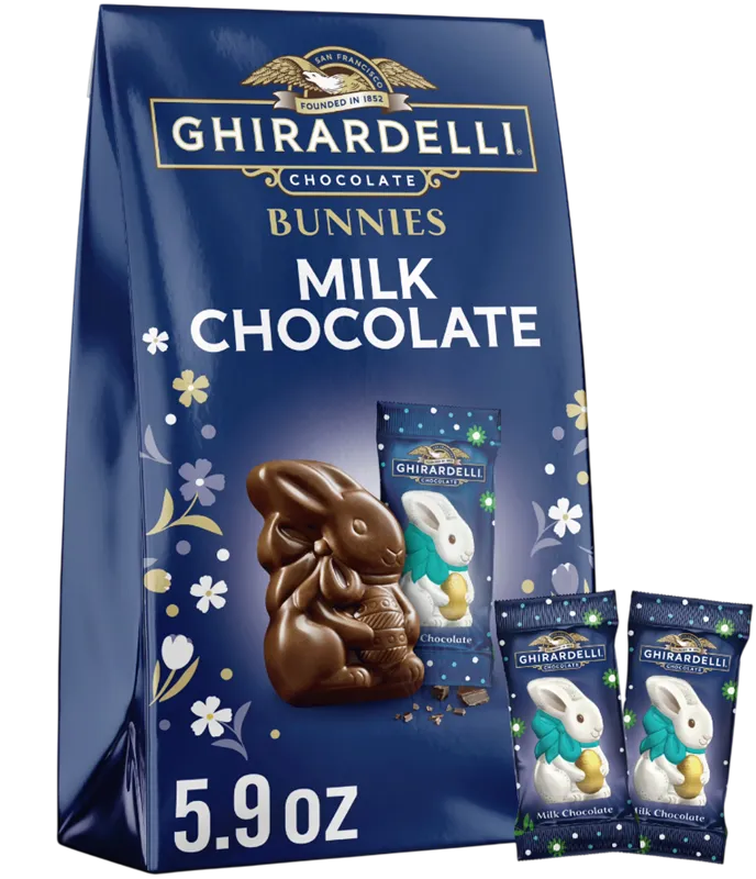 EASTER CANDIES PACKED CHOCOLATE MILK BUNNIES 12/168.3GR GHIRARDELLI N42363