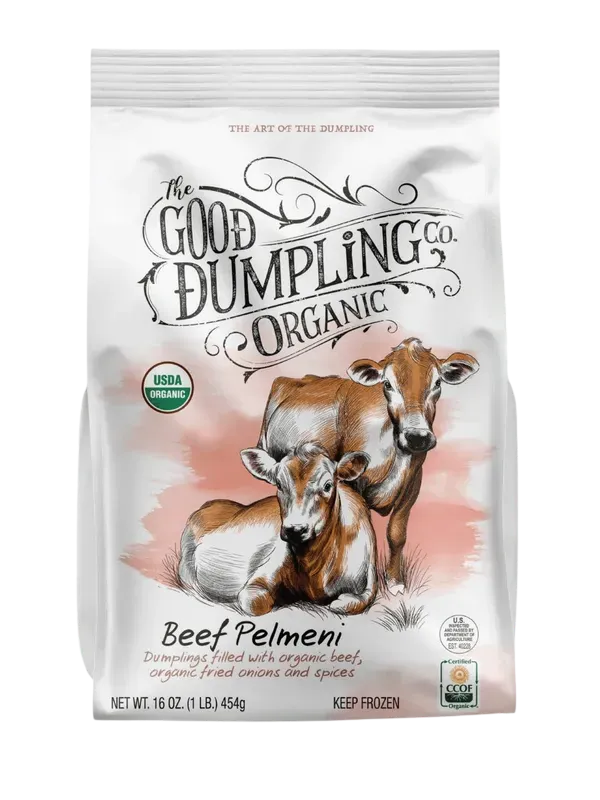DUMPLINGS W/BEEF ORGANIC 12/1LB THE GOOD DUMPLINGS CO. GDPB01
