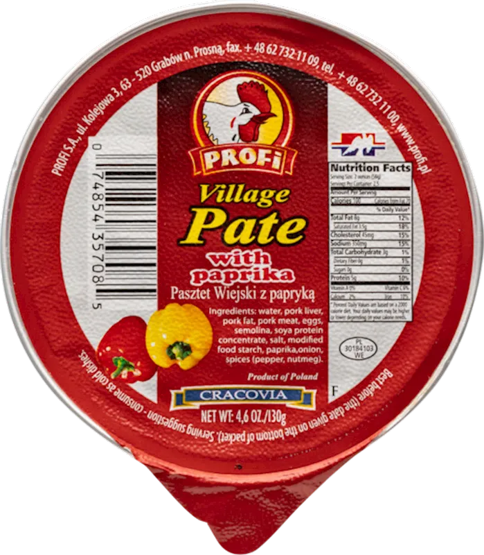 PATE VILLAGE W/PAPRIKA 12/130GR PROFI N061H/113(6)
