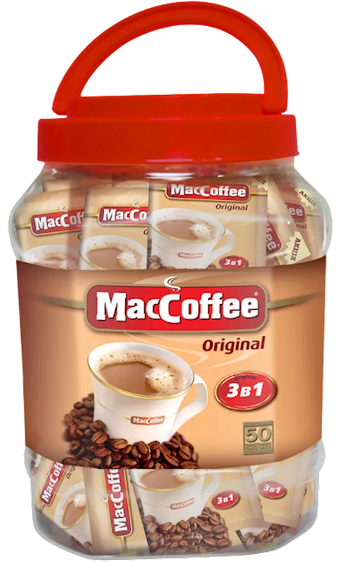 D- COFFEE SACHETS ORIGINAL 3 IN 1 JAR 50/20GR MACCOFFEE UKRAINE 8887290101189 (12)