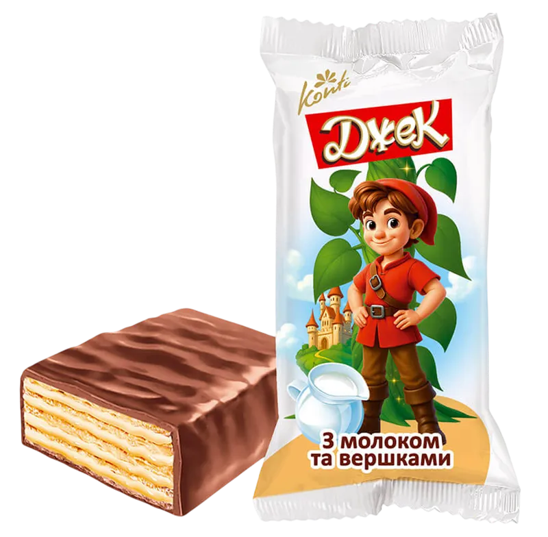 CANDIES LOOSE W/MILK&CREAM JACK 1/13.2LB KONTI UKRAINE