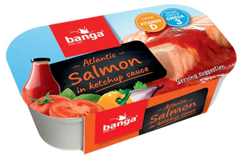 SALMON ATLANTIC IN KETCHUP SAUCE 11/120GR BANGA