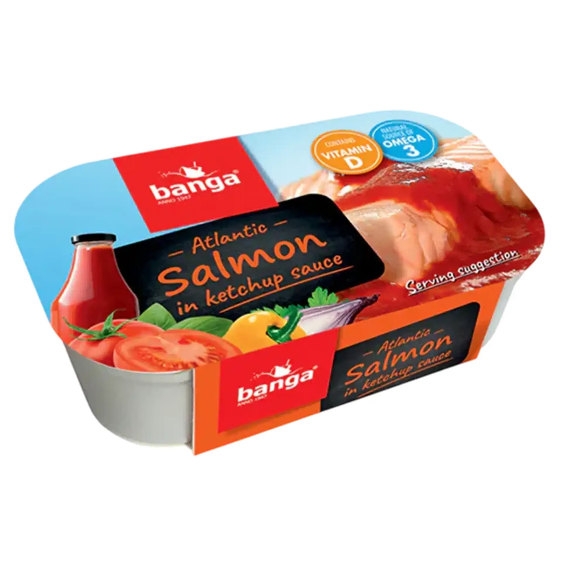 SALMON ATLANTIC IN KETCHUP SAUCE 11/120GR BANGA