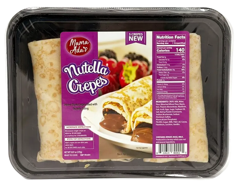 CREPES W/NUTELLA FROZEN 7/270GR MAMA ADA'S