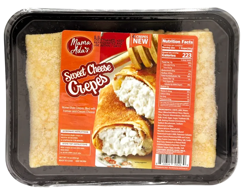 CREPES W/CHEESE FROZEN 7/454GR MAMA ADA'S