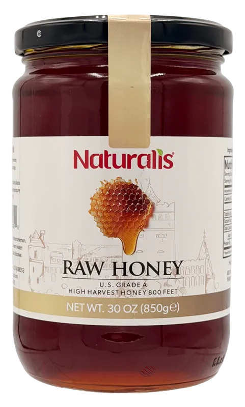 HONEY RAW GLASS 12/850GR NATURALIS