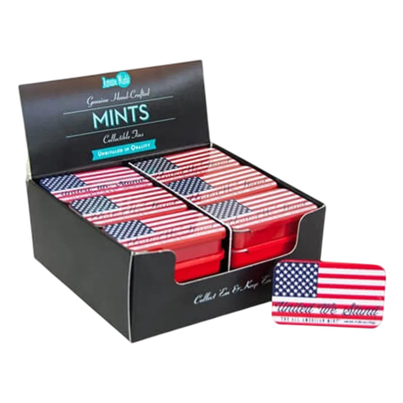 CANDIES MINTS AMERICAN FLAG 24/16GR AMUSEMINTS N36177