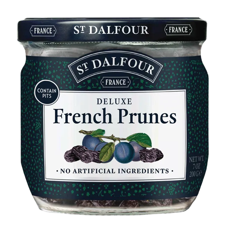 PRUNES DRIED GIANT W/PITS 6/200GR ST.DALFOUR N969065 (4)