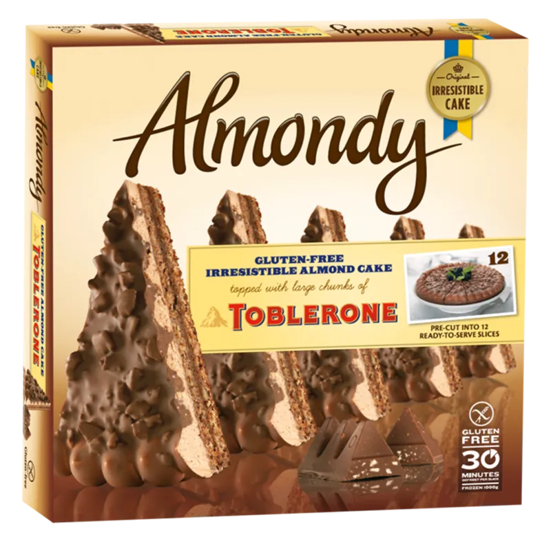 CAKE TOBLERONE 6/1000GR ALMONDY