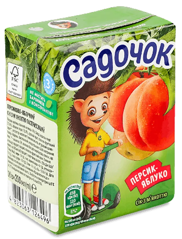 JUICE PEACH&APPLE 27/0.2L SADOCHOK