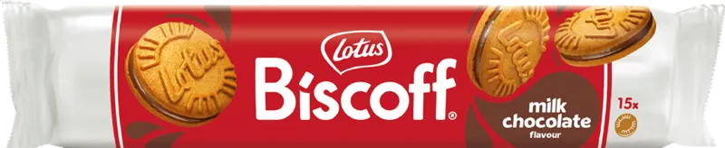 COOKIES W/MILK CHOCOLATE FLAVOR 9/150GR LOTUS BISCOFF
