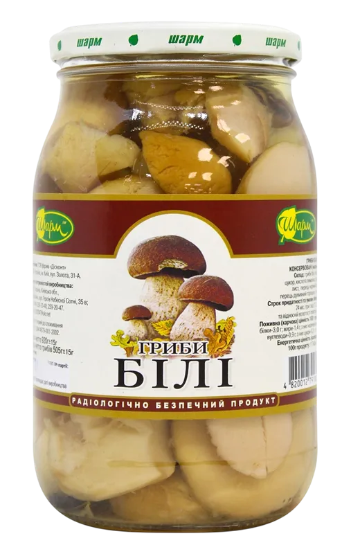 MUSHROOMS PORCINI SLICED MARINATED 6/920GR CHARME