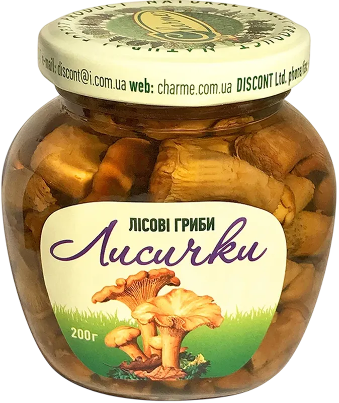 MUSHROOMS CHANTERELLE MARINATED 12/200GR CHARME