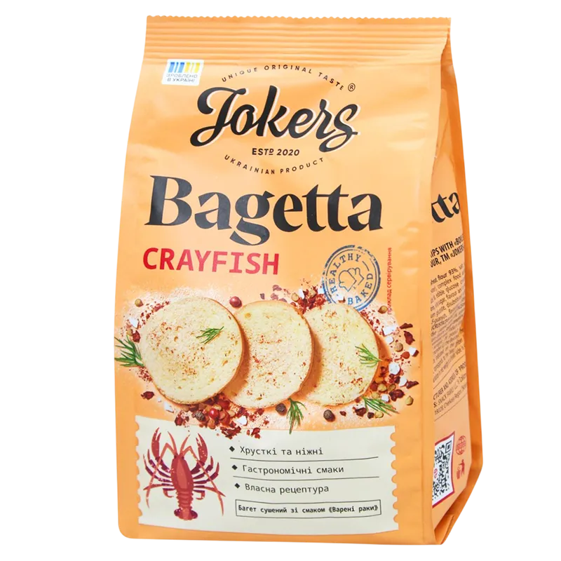 DRY BREAD RYE WHEAT W/CRAYFISH FLAVOR BAGETTA 18/75GR JOKERS