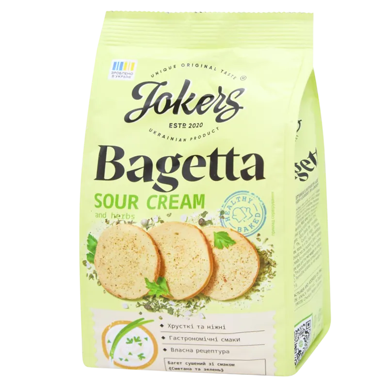 DRY BREAD RYE WHEAT W/SOUR CREAM FLAVOR BAGETTA 18/75GR JOKERS