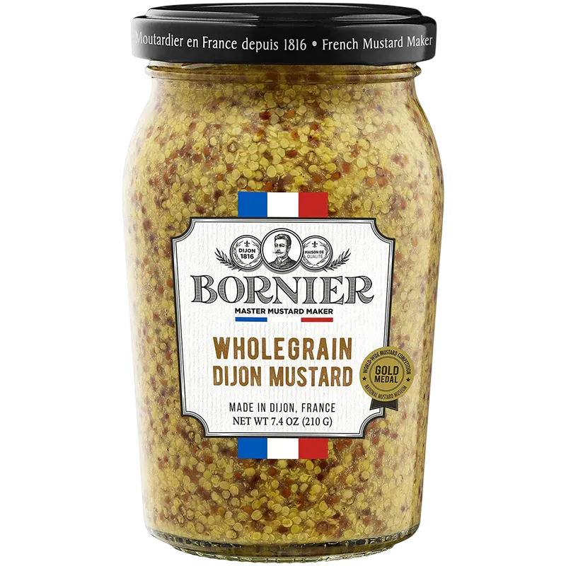 MUSTARD DIJON WHOLEGRAIN 6/210GR BORNIER N220254