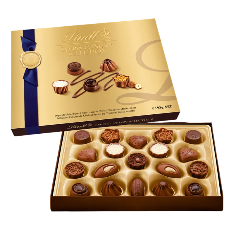 CANDIES BOXED CHOCOLATE SWISS LUXURY SELECTION 6/193GR LINDT N10004453