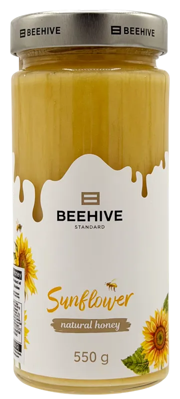 HONEY SUNFLOWER 8/550GR GLASS BEEHIVE #3 UKRAINE N30470 4820208360128