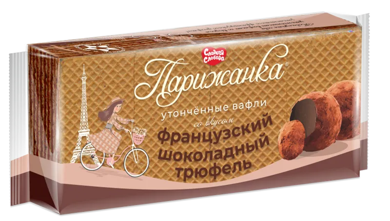 WAFFLES W/FRENCH TRUFFLE FLAVOR PARISIAN 13/210GR SLADKAYA SLOBODA N10410