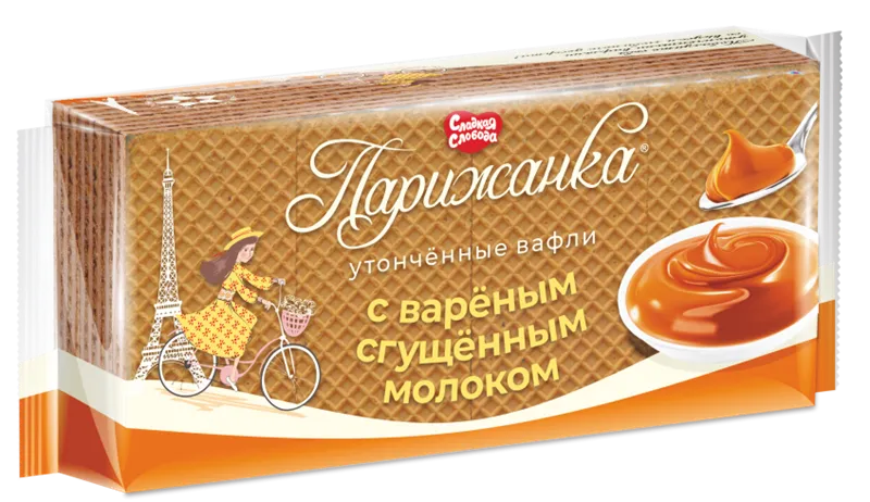 WAFFLES W/BOILED CONDENSED MILK FLAVOR PARISIAN 13/210GR SLADKAYA SLOBODA N10420
